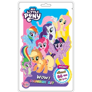 MY LITTLE PONY COLOURING SET - WOW! + สีไม้และสติ๊กเกอร์โฮโลแกรม